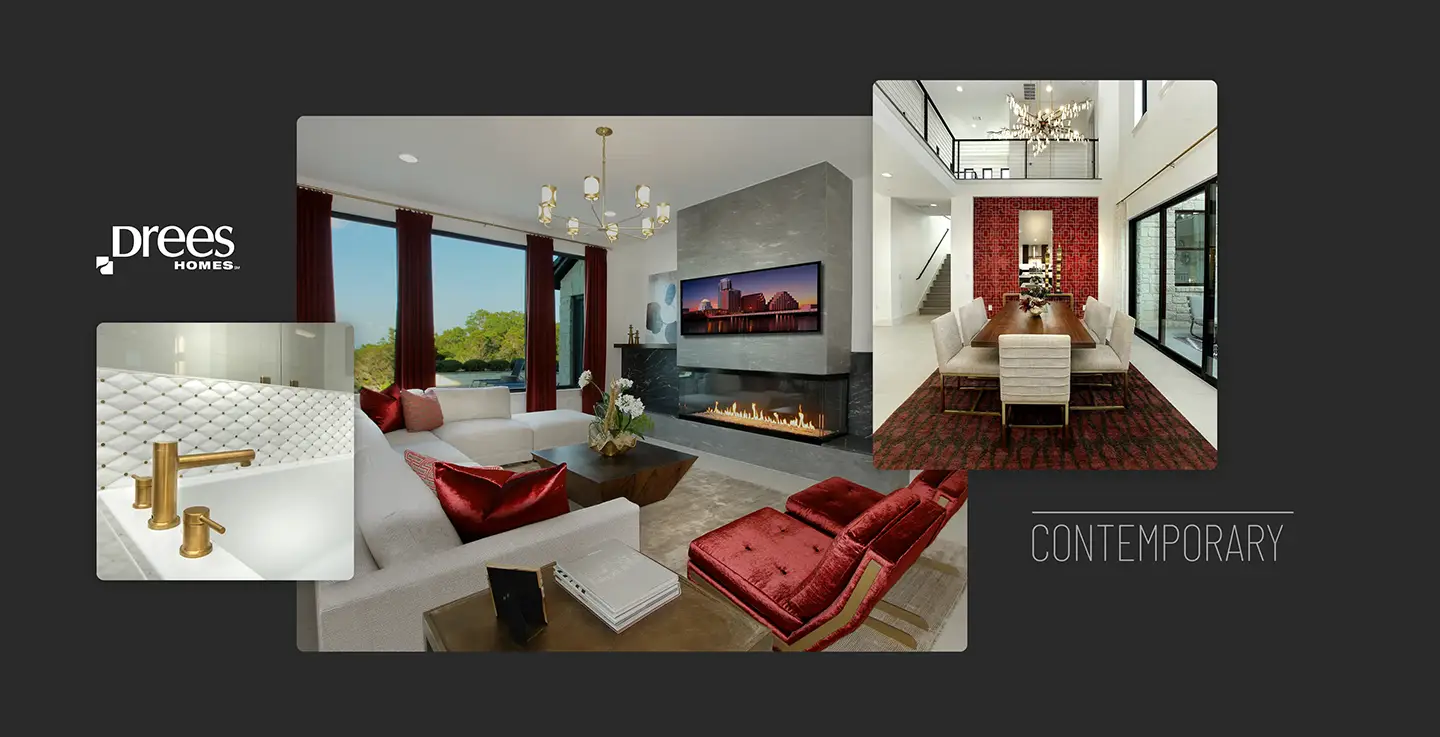 Collage of Drees Homes website images