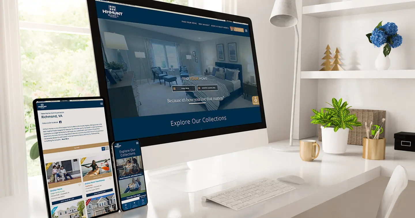 HHHunt website on desktop, tablet, and mobile device